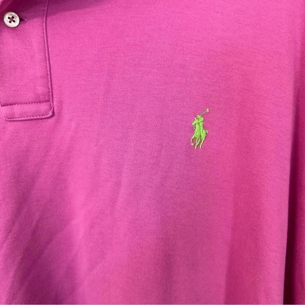 Polo by Ralph Lauren Men's Short Sleeve Purple Button Up Cotton Polo Sz XXL GUC